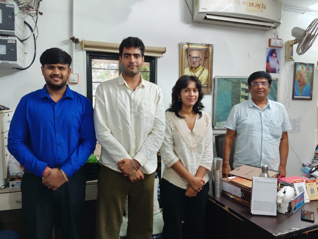 A group of doctors and volunteers at a Seva Tirth health camp